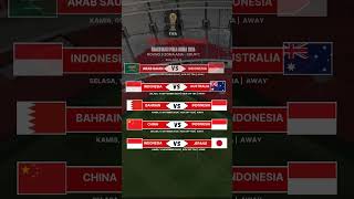 jadwal TIMNAS kualifikasi PIALA DUNIA 2026 round 3 ZONA ASIA #timnasindonesia #jadwaltimnas