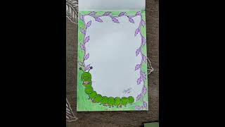 #art #very easy design border for project work #short video #viral