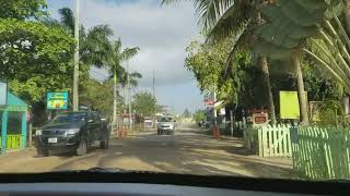 Driving Placencia Road in Placencia, Belize