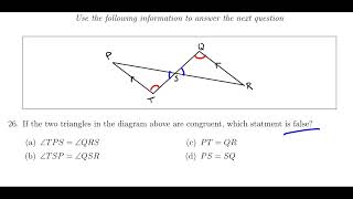 If the triangles are congruent which statement is false 26