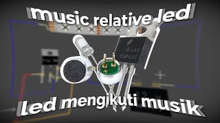 music relative led lampu mengikuti musik menggunakan kondensor mic