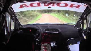 SS1 Onboard - Eli Evans / Glen Weston - Honda Jazz G2 - 2012 Rally Victoria