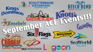 ACE Events Calendar For September 2023