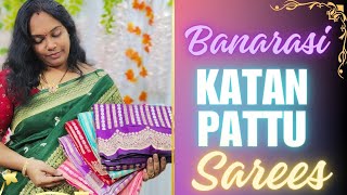 Pure Banarasi Katan Sarees|Yeluguri Collections| Banarasi Katan #yeluguricollections #banrasi