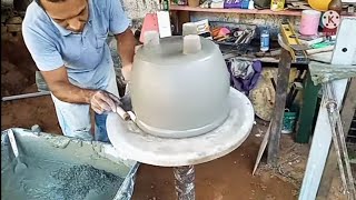 Ensinando!! como fazer um vaso Buchudo de cimento de um jeito simples e fácil