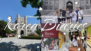 Korea Diaries ep 2 l Welcome Orientation l Korea University ISC l Shopping in Hongdae