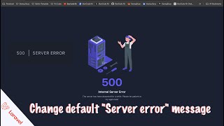 Change error 500 default use template Laravel