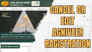 How to cancel or edit agniveer ragistration 2024