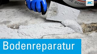 Betonboden schnell reparieren - Bodenreparatur mit Polymerbeton