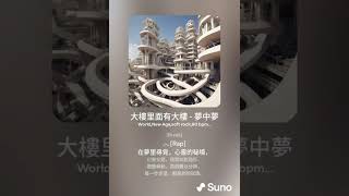 [大樓里面有大樓-夢中夢] Suno AI歌曲，原音版本。#華語音樂 #國語音樂 #music #愛情音樂 #Asia #ロマンチックな音楽が大好き#suno #亞洲華語音樂