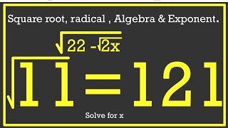 Exponential equation with radicals