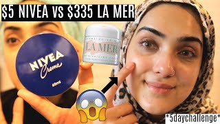 I Tried NIVEA CREAM ON MY FACE AND OMG! LOOK AT THE RESULTS (Nivea Vs La Mer) #5daychallenge ~ Immy