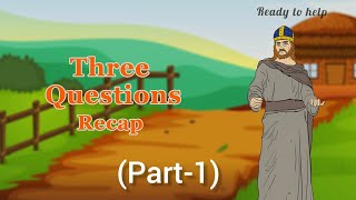 Three question class 7| class 7 English chapter 1|Hindi explanation | Animated story....