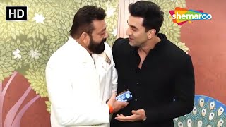 Reel Life and Real Life Sanju - Ranbir Kapoor and Sanjay Dutt share a cute moment@Shemaroo_Lifestyle