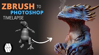 ZBrush to Photoshop Timelapse - 'Mini Dragon' Concept