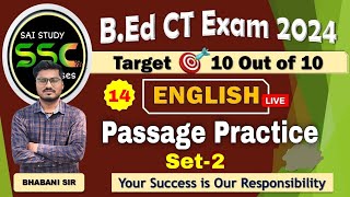 English Practice Question | Set-14 | Odisha Govt B.Ed CT Entrance Exam 2024