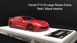 D&G Model Ferrari F12 N-Largo Rosso Corsa Red / Black Interior full view unboxing