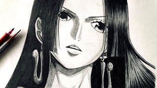 How To Draw Boa Hancock From One Piece Step By Step (Tutorial)