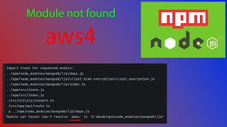 MongoDb Module not found Can't resolve 'aws4'