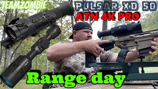 Day at the range after a coyote hunt with the atn 4k pro and the pulsar xp 50 trail