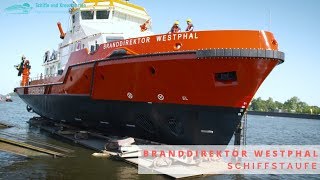 👩‍🚒[Branddirektor Westphal] 🚒 Taufe, Bau und Details vom neuen Feuerlöschboot 🚨 in Hamburg