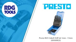 Presto 25pc  1mm - 13mm HSS Drill set 09500M25 - (RDG TOOLS)