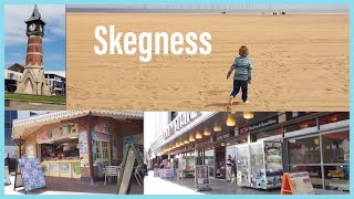 Skegness coast, seafront beach, attractions, park. Seaside town of Lincolnshire