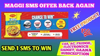 Maggi Summer Bonanza Offer 2022, Maggi Sms Offer, Send One Sms To Win, Car Electronics Gadget