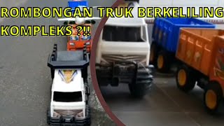 Truk Dump Truk Gandeng, Truk Pertamina, Truk Jomplang dan Pesawat Berkeliling - Mainan Mobil Mobilan