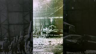 1941-43 Damaged Enemy Plane, Hangar, Diego Suarez Drome, Fleet Air Arm, Bombing, WWII, World War II