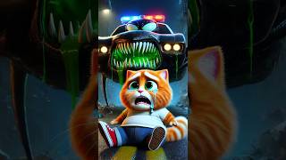 Police Car Monster #kitte #cat #catstory