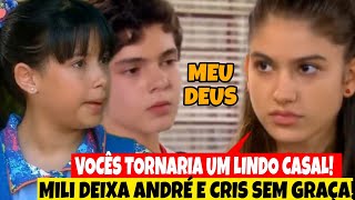 Mili conta para Andrei e Cris que eles torna um lindo casal