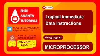 Timing Diagram for Logical Immediate Data Instructions #8085programming  #electronicsengineering