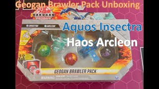 Bakugan PRO - Geogan Brawler Pack Unboxing - Aquos Insectra & Haos Arcleaon