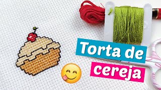 Torta de cereja em ponto cruz - Wagner Reis