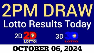 Lotto Result Today 2pm Draw October 6 2024 Swertres Ez2 PCSO Live Result