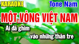 Karaoke Một Vòng Việt Nam Nhạc Sống Tone Nam | Yến Như