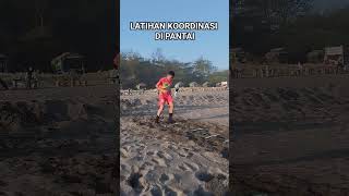 Latihan fisik koordinasi di pantai#shortvideo #reels #shorts #fypシ゚viral #dancehall #football