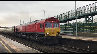 (HD)  DB Red 66150 & 66230 The Valley Of The Witch @ Severn Tunnel Junction 10.03.2018