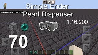 Minecraft Bedrock Tutorials(70) - How to build a Simple Ender Pearl Dispenser (1.16.200)