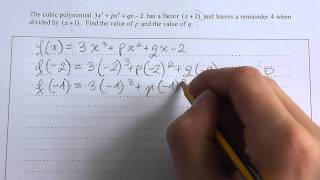 Remainder theorem with cubic polynomials