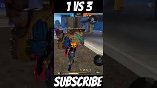 1 vs 3 Destroyed in Seconds #video #freefire #shortvideo #shorts