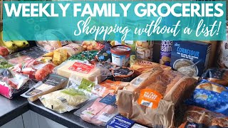 | WEEKLY FAMILY FOOD SHOP | GROCERY HAUL | TESCO | ALDI | SHOPPING WITHOUT A LIST |