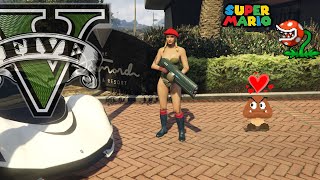 Super Mario kart bonus - Street Fighter - GTAV | Mario Bros in GTA