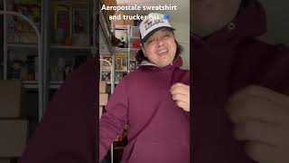 Aeropostale x Peanuts sweater and trucker hat #shorts