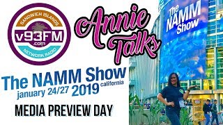 Annie Talks, Kamaka Brown and Sandwich Islands Network Radio covered Media Preview Day at NAMM 2019