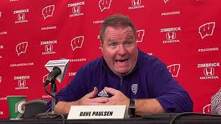 Holy Cross coach Dave Paulsen addresses media following 85-61 loss to Wisconsin