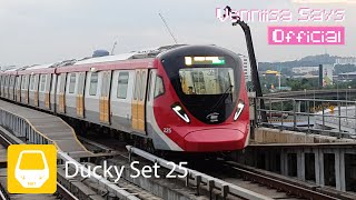 MRT PUTRAJAYA LINE (SSP LINE) DUCKY SET 25 ARRIVING & DEPARTING AT SUNGAI BESI STATION