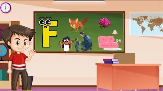 Phonics letter f learn a to z and preschool| nursery rhymes| kids poem station