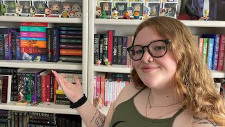 in-depth 2024 bookshelf tour ASMR | all of my books and trinkets (whisper ramble) ❣️